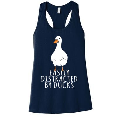 Duck Easily Distracted By Ducks Womens Tank Top
