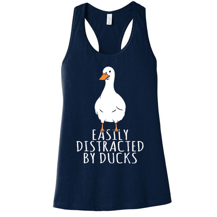 Duck Easily Distracted By Ducks Womens Tank Top