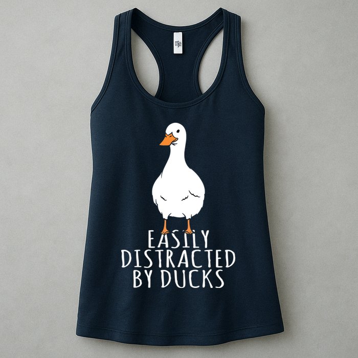 Duck Easily Distracted By Ducks Womens Tank Top