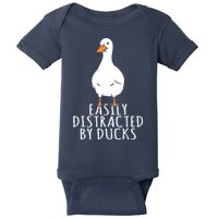 Duck Easily Distracted By Ducks Baby Bodysuit