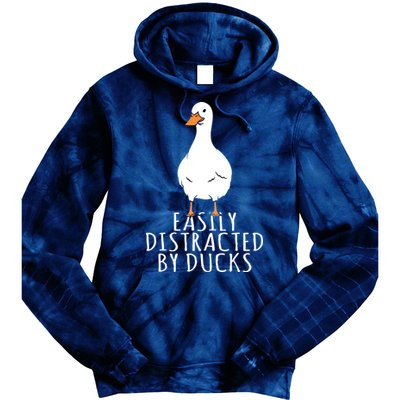 Duck Easily Distracted By Ducks Tie Dye Hoodie