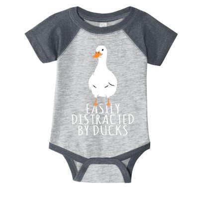 Duck Easily Distracted By Ducks Infant Baby Jersey Bodysuit