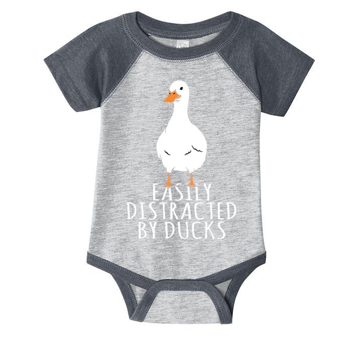 Duck Easily Distracted By Ducks Infant Baby Jersey Bodysuit