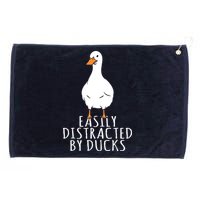 Duck Easily Distracted By Ducks Grommeted Golf Towel
