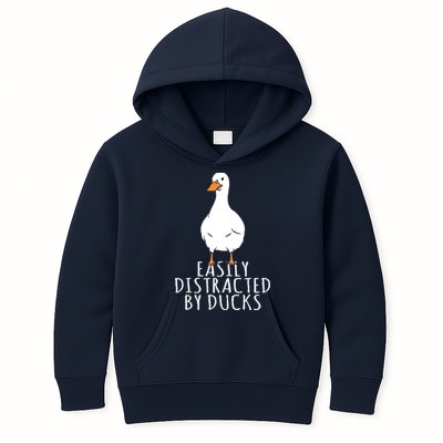 Duck Easily Distracted By Ducks Kids Hoodie