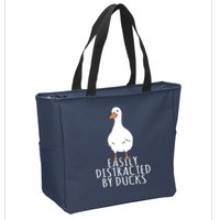 Duck Easily Distracted By Ducks Zip Tote Bag