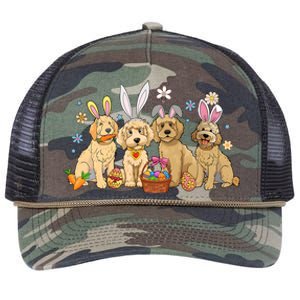 Dogs Easter Day Bunnies Dog Retro Rope Trucker Hat Cap