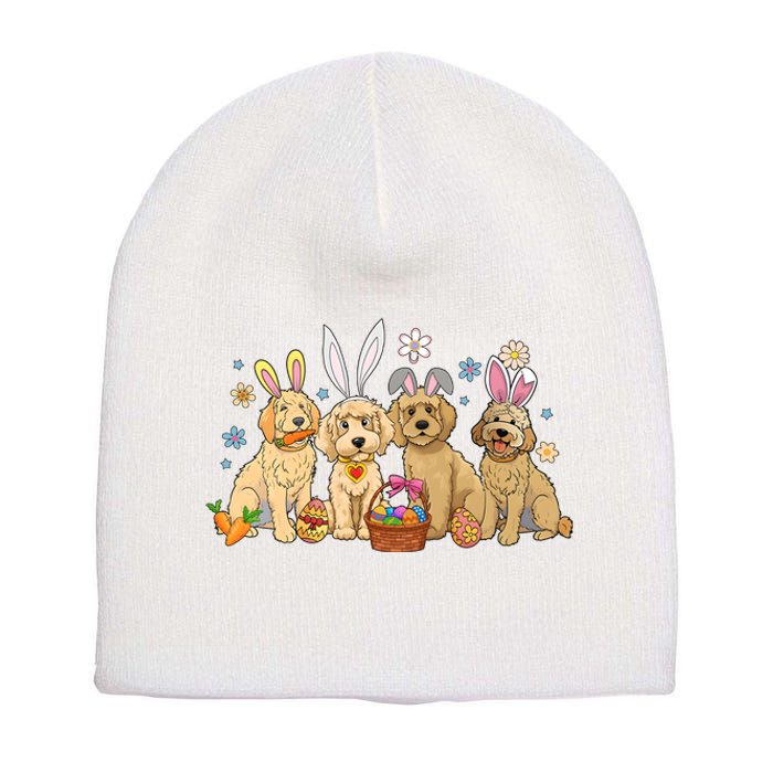 Dogs Easter Day Bunnies Dog Short Acrylic Beanie