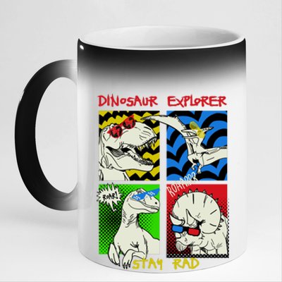 Dinosaur Explorer 11oz Black Color Changing Mug