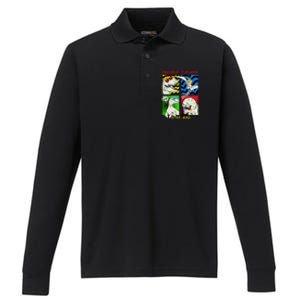 Dinosaur Explorer Performance Long Sleeve Polo