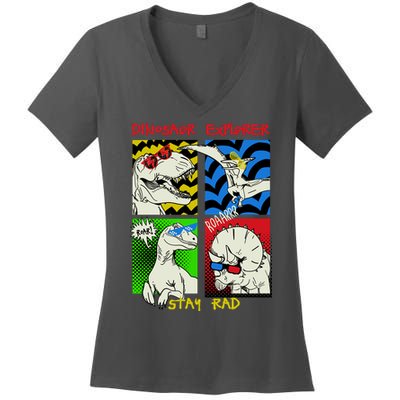 Dinosaur Explorer Women's V-Neck T-Shirt