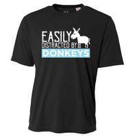 Donkeys Easily Distracted Donkey Gifts For Donkey Lovers Cooling Performance Crew T-Shirt