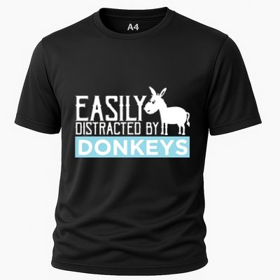 Donkeys Easily Distracted Donkey Gifts For Donkey Lovers Cooling Performance Crew T-Shirt