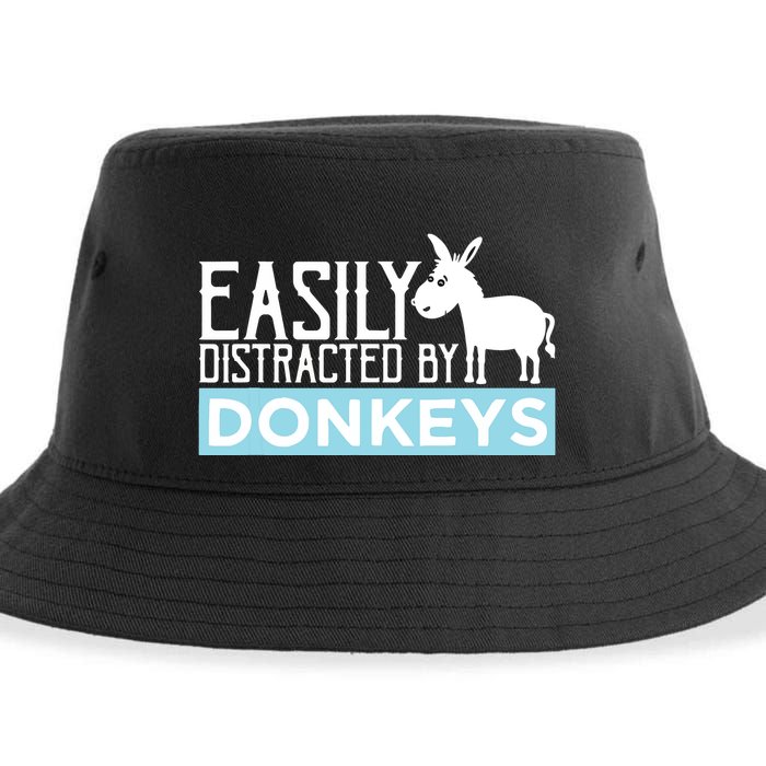 Donkeys Easily Distracted Donkey Gifts For Donkey Lovers Sustainable Bucket Hat