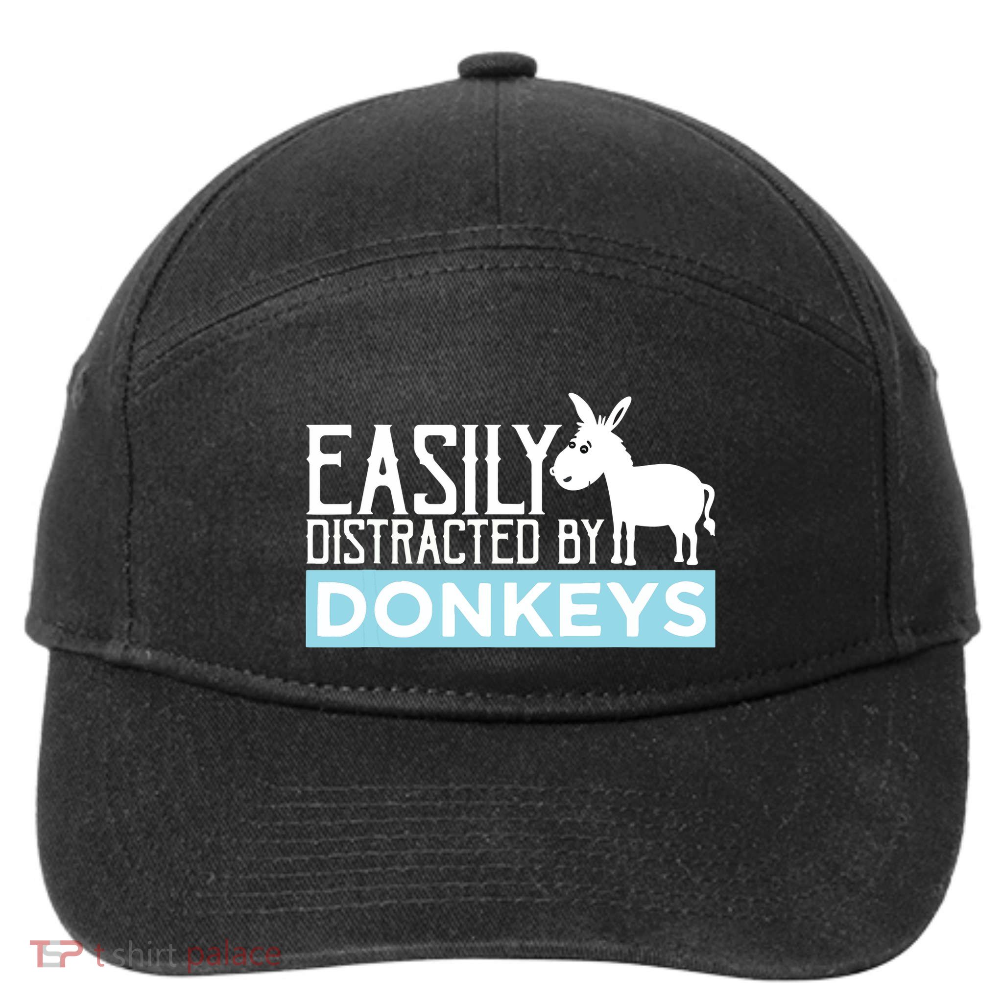 Donkeys Easily Distracted Donkey Gifts For Donkey Lovers 7-Panel Snapback Hat