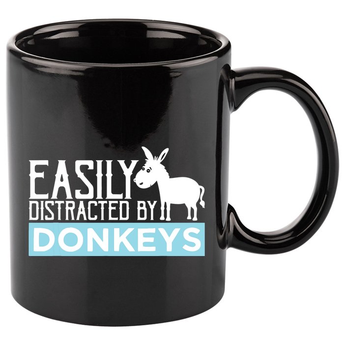 Donkeys Easily Distracted Donkey Gifts For Donkey Lovers 11oz C Handle Ceramic Mug