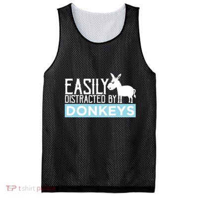 Donkeys Easily Distracted Donkey Gifts For Donkey Lovers Mesh Reversible Basketball Jersey Tank