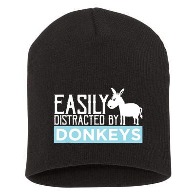 Donkeys Easily Distracted Donkey Gifts For Donkey Lovers Short Acrylic Beanie
