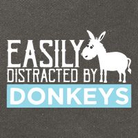 Donkeys Easily Distracted Donkey Gifts For Donkey Lovers Cotton Canvas Backpack