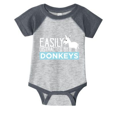 Donkeys Easily Distracted Donkey Gifts For Donkey Lovers Infant Baby Jersey Bodysuit