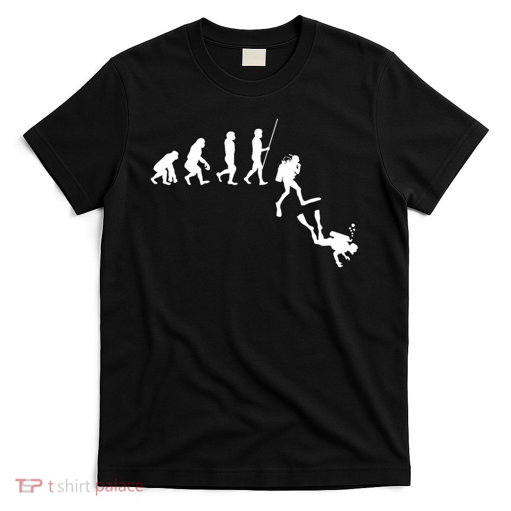 Diving Evolution Evolution Of Man Funny Scuba Dive Ocean T-Shirt
