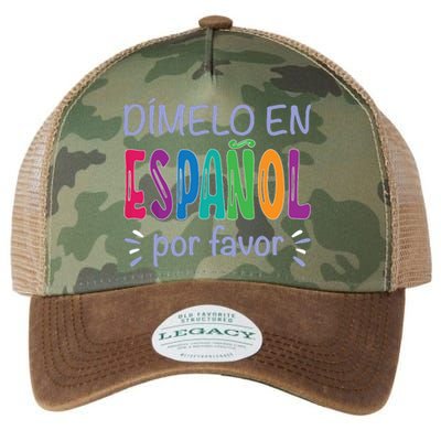 Dimelo En Espanol Bilingual Spanish Teacher Legacy Tie Dye Trucker Hat