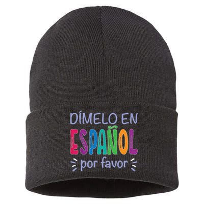 Dimelo En Espanol Bilingual Spanish Teacher Sustainable Knit Beanie