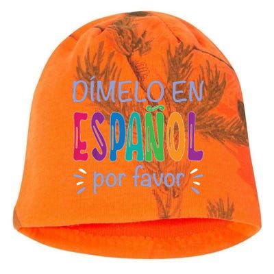 Dimelo En Espanol Bilingual Spanish Teacher Kati - Camo Knit Beanie