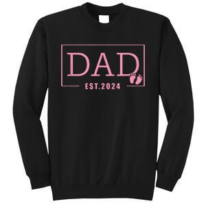 Dad Established Est 2024 Girl Newborn Gifts Daddy Father Sweatshirt