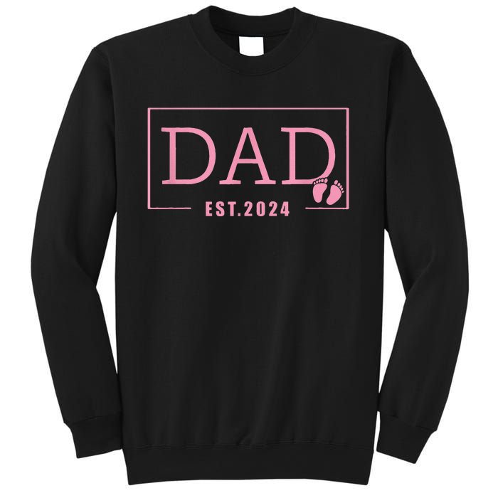 Dad Established Est 2024 Girl Newborn Gifts Daddy Father Sweatshirt