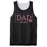 Dad Established Est 2024 Girl Newborn Gifts Daddy Father Mesh Reversible Basketball Jersey Tank