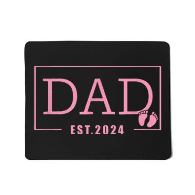 Dad Established Est 2024 Girl Newborn Gifts Daddy Father Mousepad