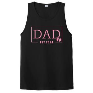 Dad Established Est 2024 Girl Newborn Gifts Daddy Father PosiCharge Competitor Tank