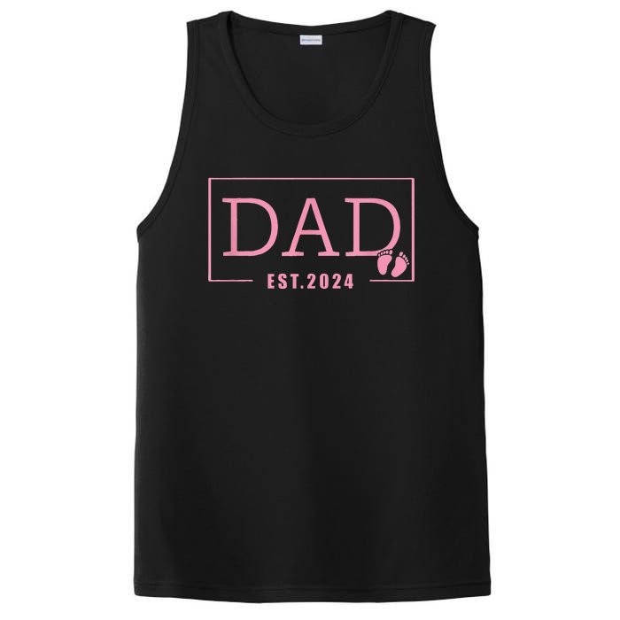 Dad Established Est 2024 Girl Newborn Gifts Daddy Father PosiCharge Competitor Tank