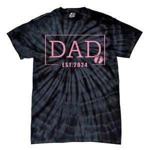 Dad Established Est 2024 Girl Newborn Gifts Daddy Father Tie-Dye T-Shirt