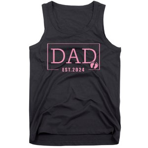 Dad Established Est 2024 Girl Newborn Gifts Daddy Father Tank Top