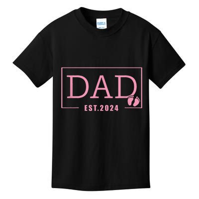 Dad Established Est 2024 Girl Newborn Gifts Daddy Father Kids T-Shirt