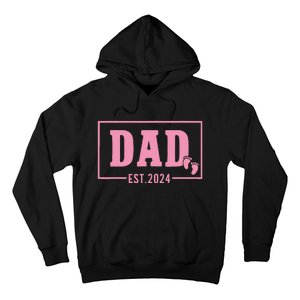 Dad Established Est 2024 Girl Newborn Daddy Father Hoodie