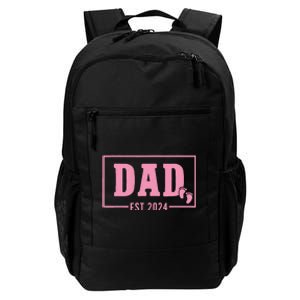 Dad Established Est 2024 Girl Newborn Daddy Father Daily Commute Backpack