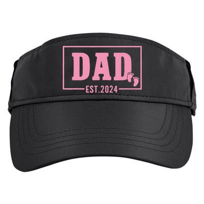 Dad Established Est 2024 Girl Newborn Daddy Father Adult Drive Performance Visor