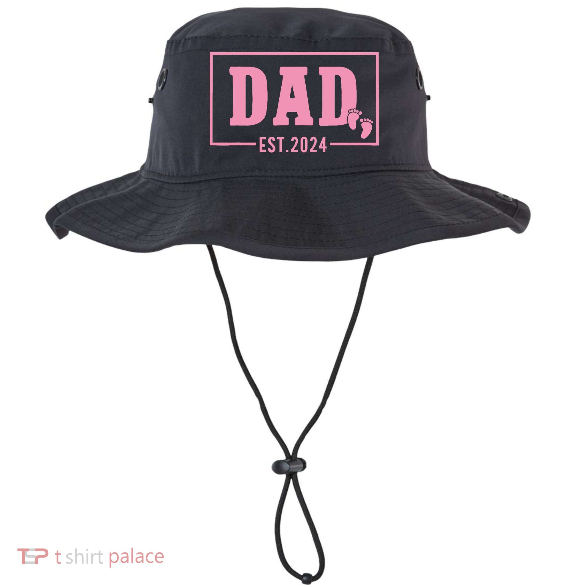 Dad Established Est 2024 Girl Newborn Daddy Father Bucket Hat