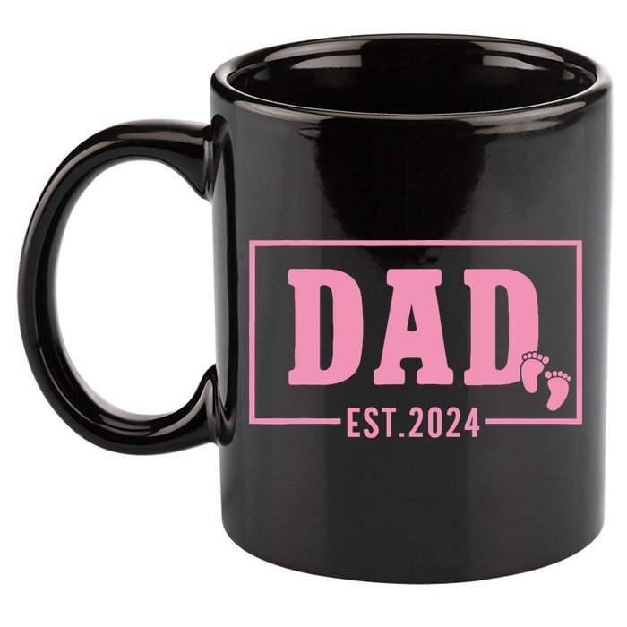 Dad Established Est 2024 Girl Newborn Daddy Father 11oz C Handle Ceramic Mug