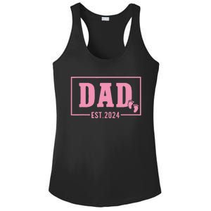 Dad Established Est 2024 Girl Newborn Daddy Father Ladies PosiCharge Competitor Racerback Tank