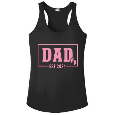 Dad Established Est 2024 Girl Newborn Daddy Father Ladies PosiCharge Competitor Racerback Tank