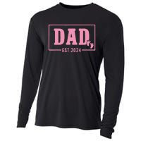 Dad Established Est 2024 Girl Newborn Daddy Father Cooling Performance Long Sleeve Crew