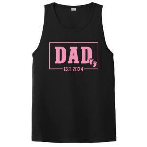 Dad Established Est 2024 Girl Newborn Daddy Father PosiCharge Competitor Tank