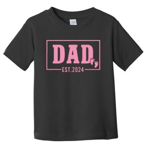 Dad Established Est 2024 Girl Newborn Daddy Father Toddler T-Shirt