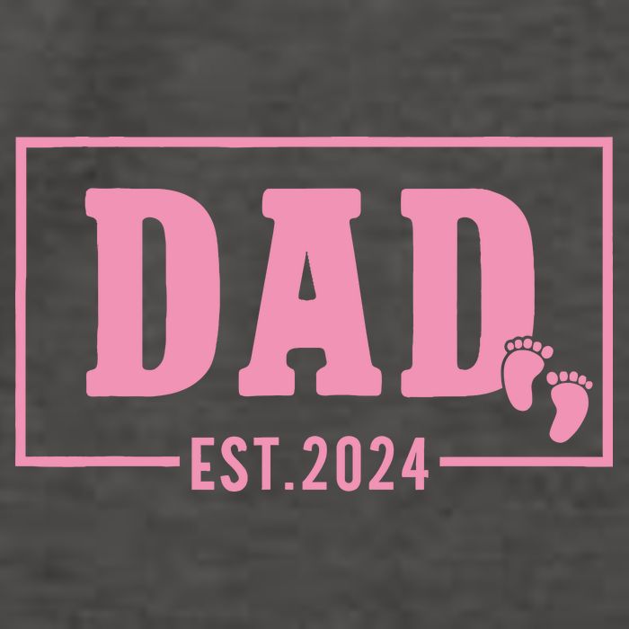 Dad Established Est 2024 Girl Newborn Daddy Father Vector Backpack