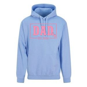 Dad Established Est 2024 Girl Newborn Daddy Father Unisex Surf Hoodie