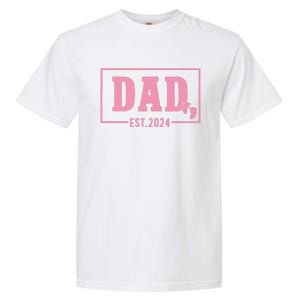 Dad Established Est 2024 Girl Newborn Daddy Father Garment-Dyed Heavyweight T-Shirt